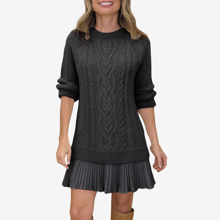 Chloe | Knitted Sweater Dress  Liora Lane Boutique Dress Black / UK 20 (3XL) 44.95