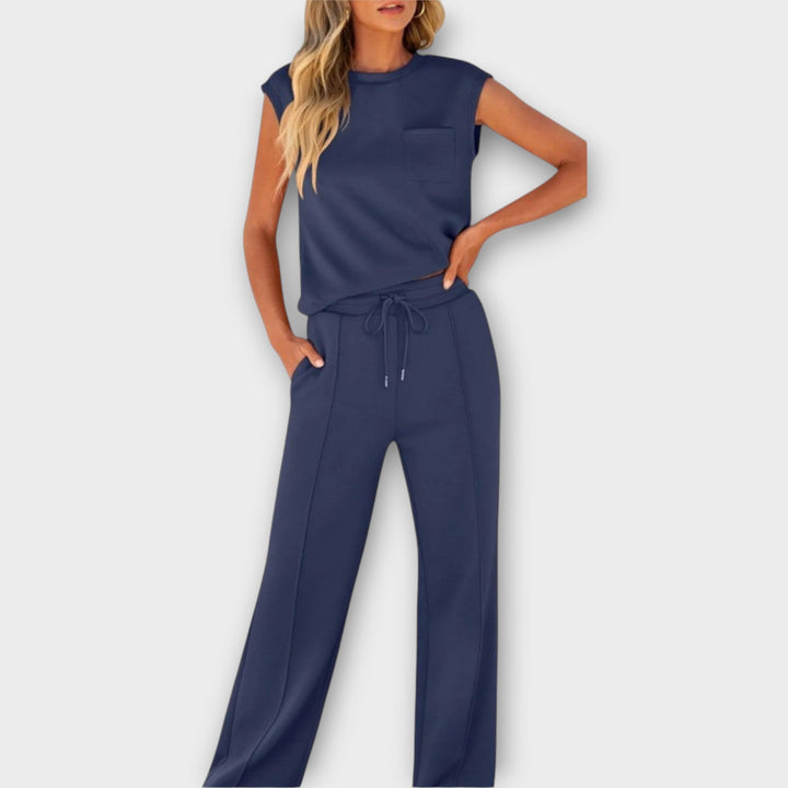 Sleeveless top and pants set with drawstring Jasmine's Boutique Australia