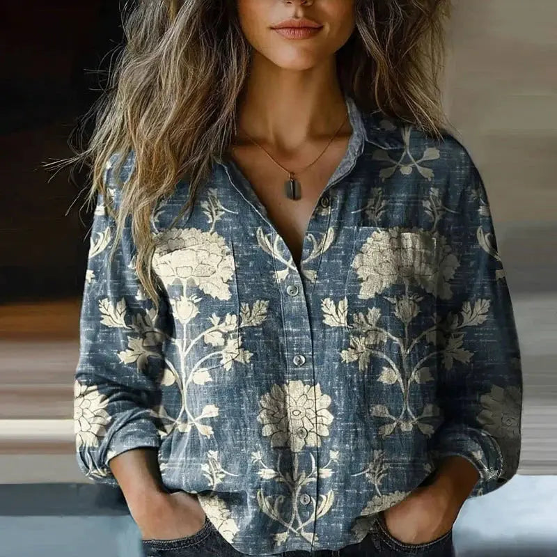 Olive Meadow Embroidered Shirt Jasmine's Boutique Australia