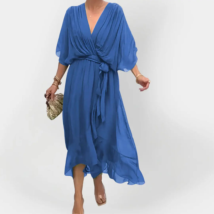 Chiffon Dress with V-Neck Jasmine's Boutique Australia