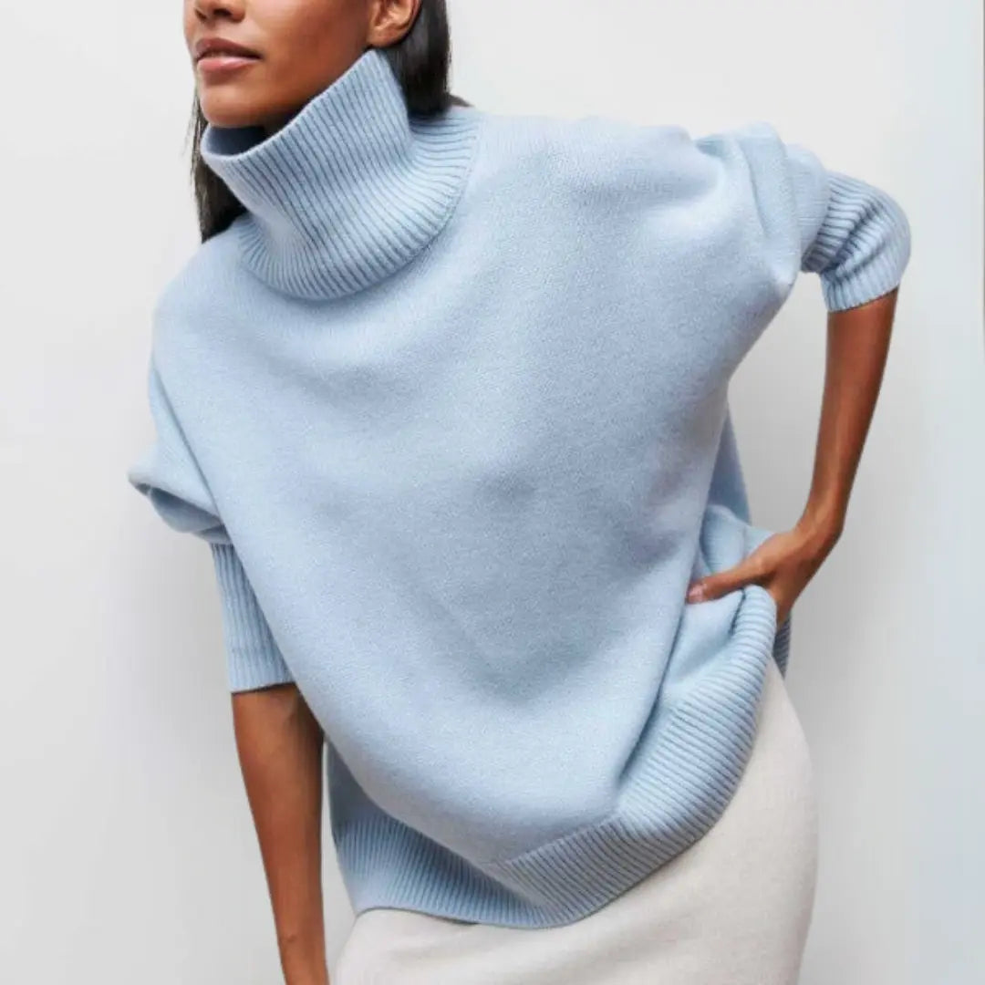 Arctic Sky Oversized Turtleneck Sweater Jasmine's Boutique Australia
