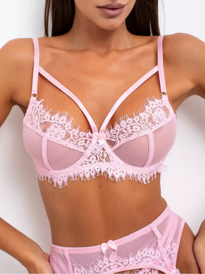 Blush Desire Lace Lingerie Set Jasmine's Boutique Australia