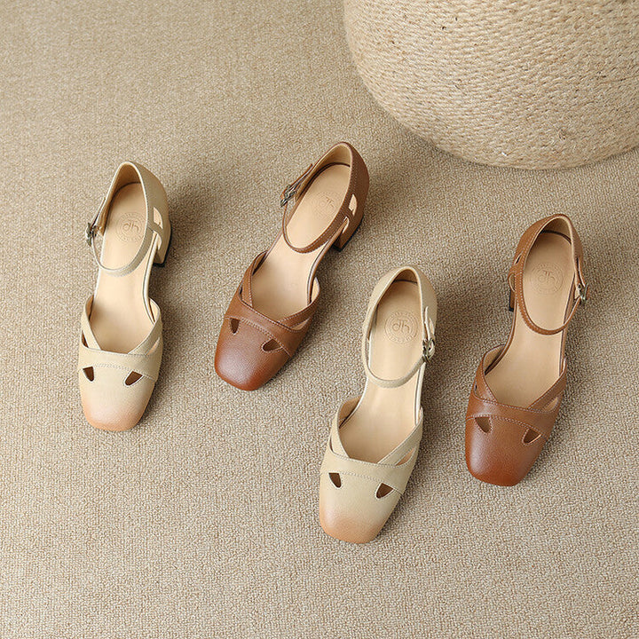 Zolain Genuine Leather Sandals  Liora Lane Boutique