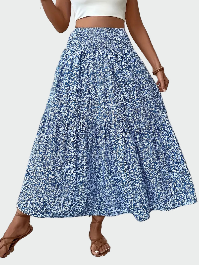 Blue Floral Maxi Skirt Jasmine's Boutique Australia