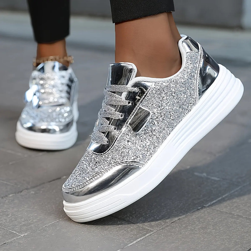 GlamStride Gold Glitter Sneakers Jasmine's Boutique Australia