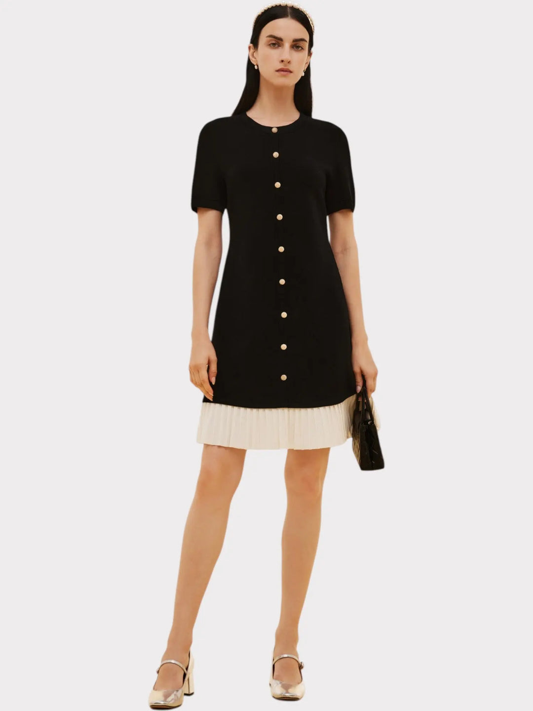 Pleated Contrast Charm Dress Jasmine's Boutique Australia