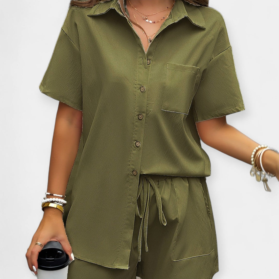 Comfortable Shirt and Shorts Set Jasmine's Boutique Australia