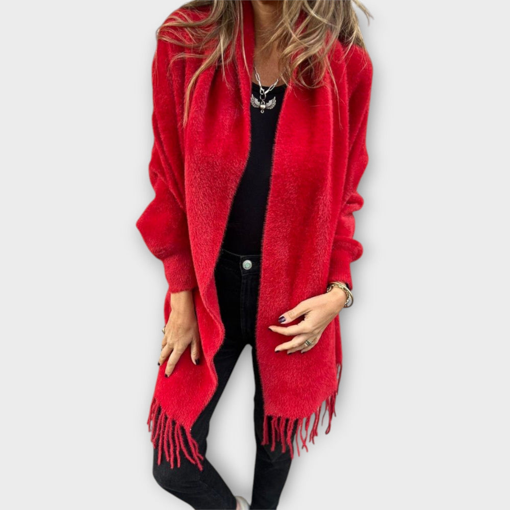 Knit Wrap with Fringes Liora Lane Boutique
