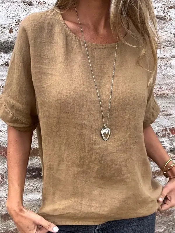 Rustic Charm Linen Blouse Jasmine's Boutique Australia