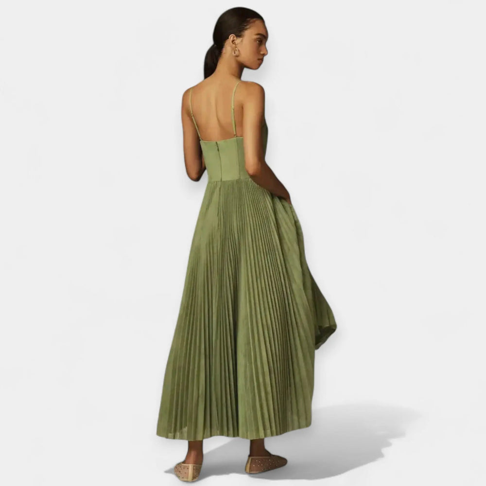 Midi Dress with Pleated Design and Tulle Jasmine's Boutique Australia