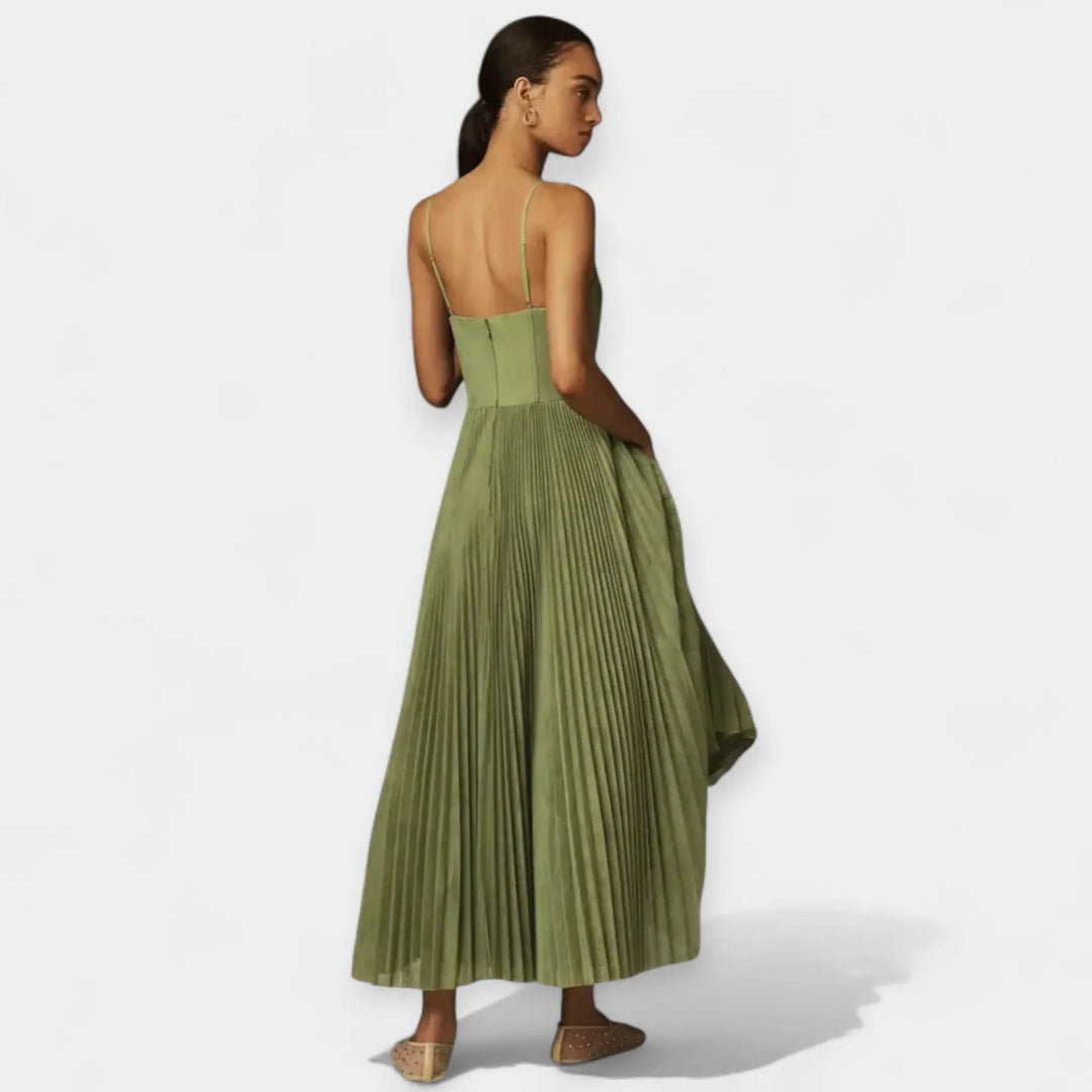 Midi Dress with Pleated Design and Tulle Jasmine's Boutique Australia