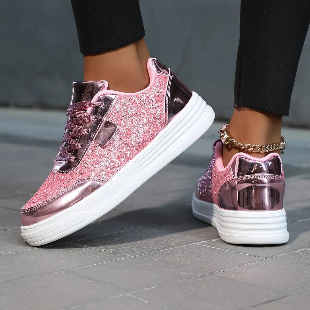 GlamStride Gold Glitter Sneakers Jasmine's Boutique Australia