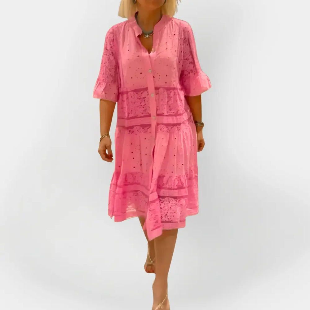 Lace Dress with Sleeves and Front Buttons Jasmine's Boutique Australia