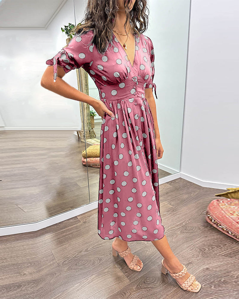 Monique™ | Elegant Polka Dot Dress Jasmine's Boutique Australia
