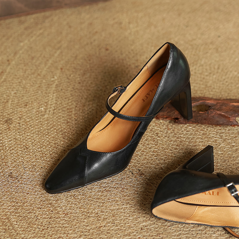 Emily Genuine Leather Heels  Liora Lane Boutique