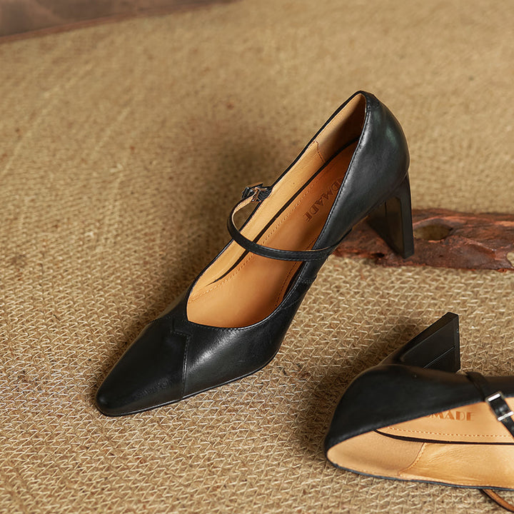 Emily Genuine Leather Heels  Liora Lane Boutique