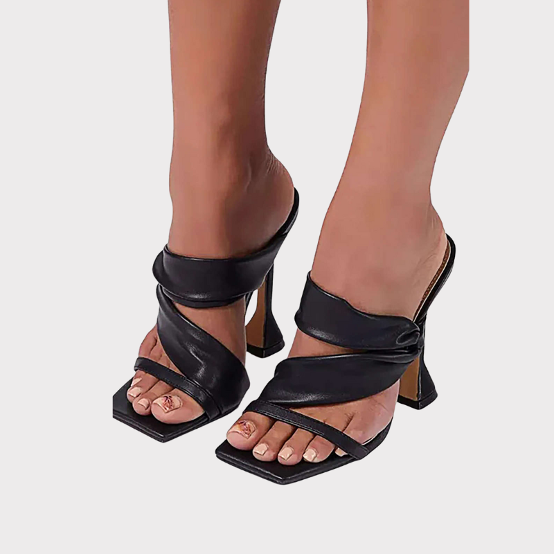 Clara | Metallic Square Toe High Heel Liora Lane Boutique