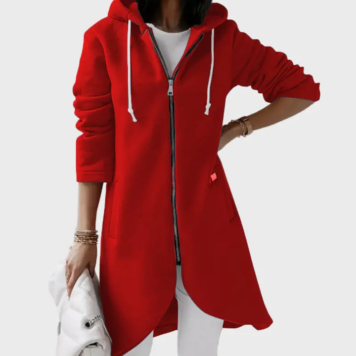 Longline Zip-Up Hoodie Jacket Jasmine's Boutique Australia