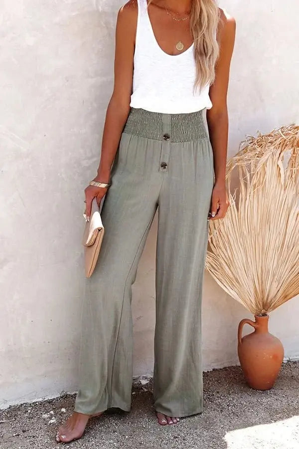 Sage Breeze High-Waist Pants Jasmine's Boutique Australia
