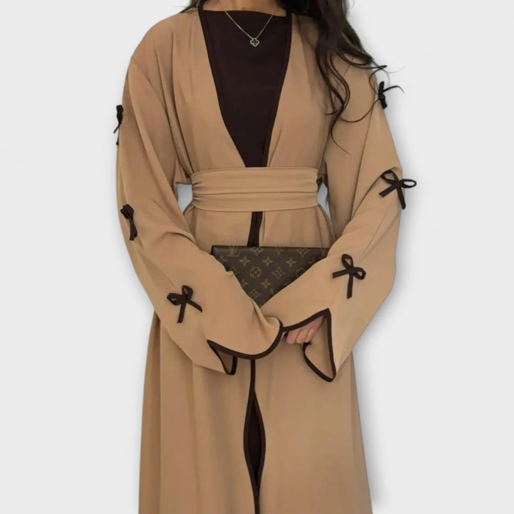 Stylish Cardigan and Dress Combined with Striped Decoration Jasmine's Boutique Australia