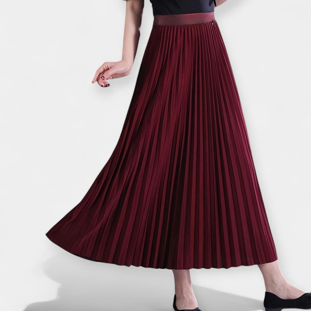Long Pleated Satin Skirt Jasmine's Boutique Australia