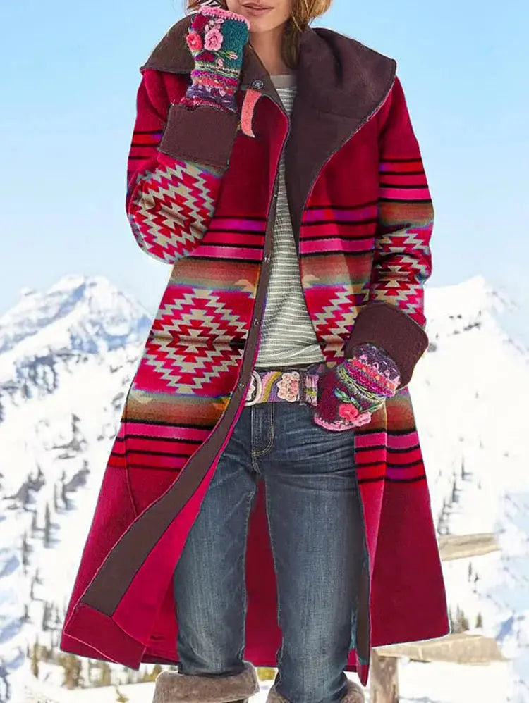 Sierra Horizon Patterned Winter Coat Jasmine's Boutique Australia
