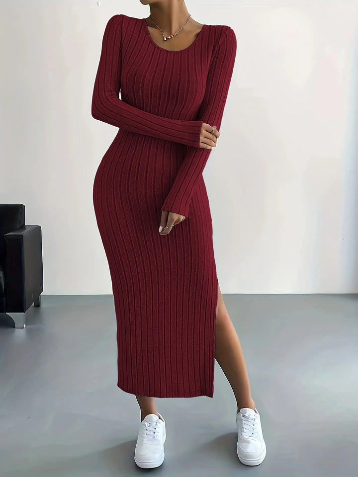 Sleek Ribbed Knit Bodycon Maxi Dress Jasmine's Boutique Australia