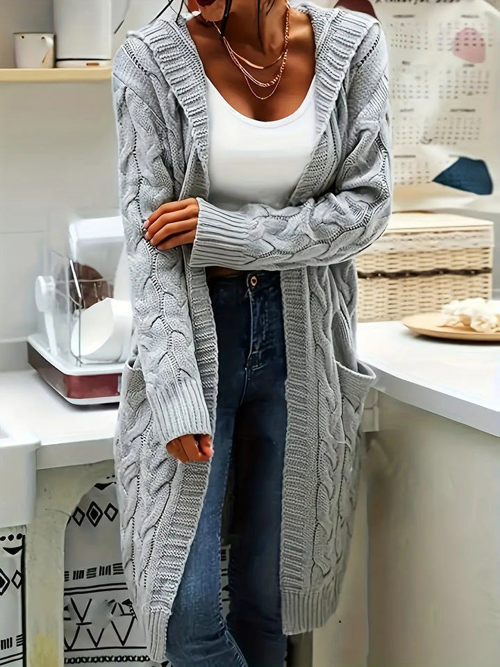 Silver Knit Longline Cardigan Jasmine's Boutique Australia