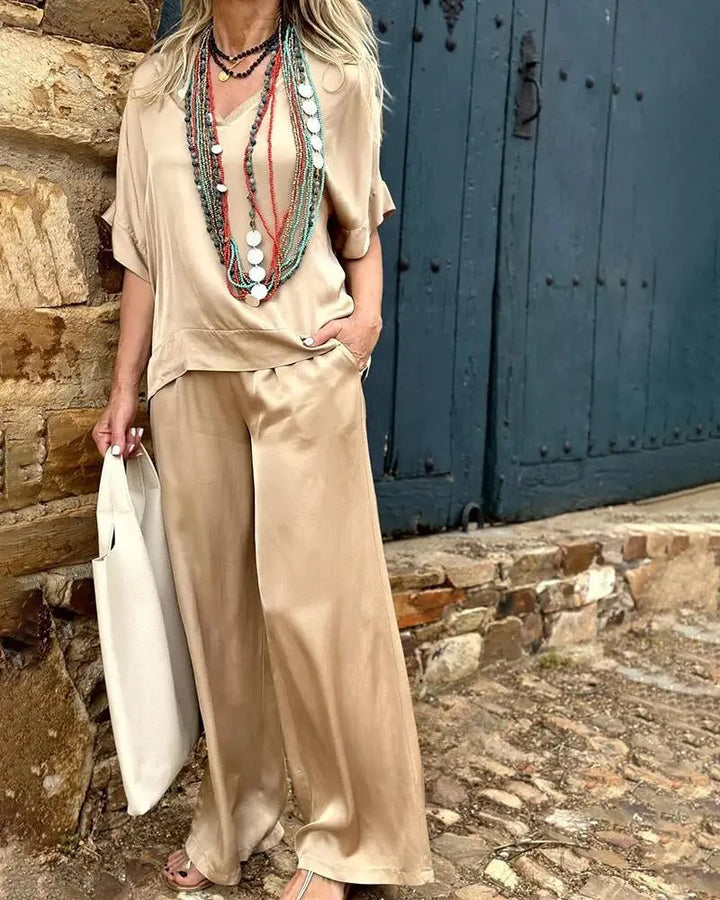 Effortless Chic Wide-Leg Set Jasmine's Boutique Australia