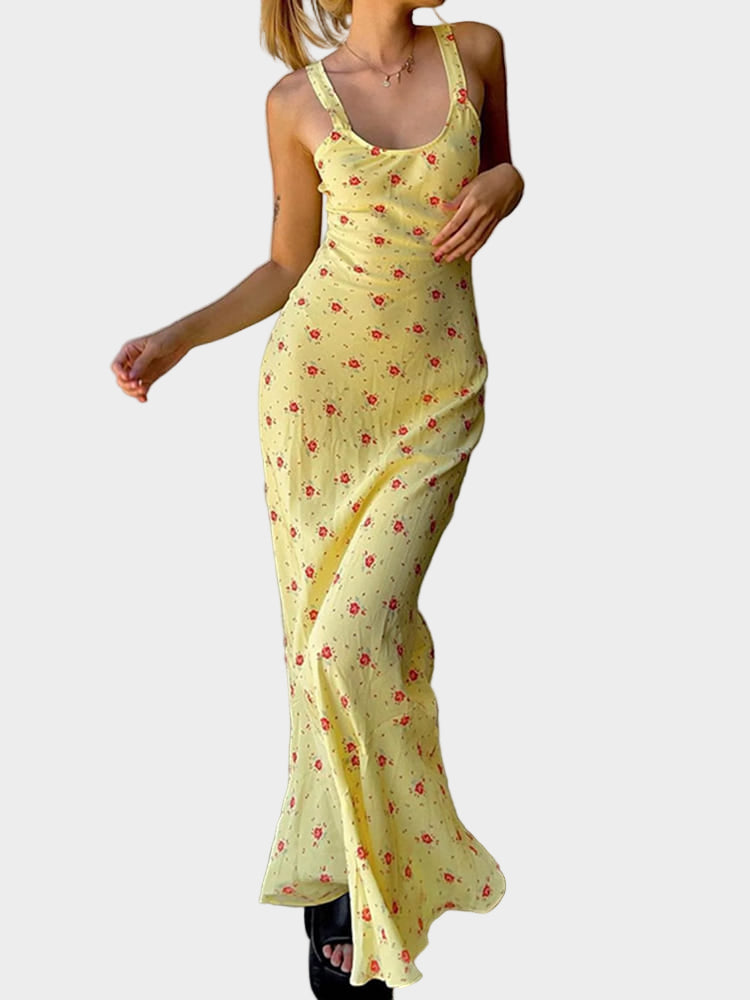 Mermaid Print Floral Slip Maxi Dress Jasmine's Boutique Australia