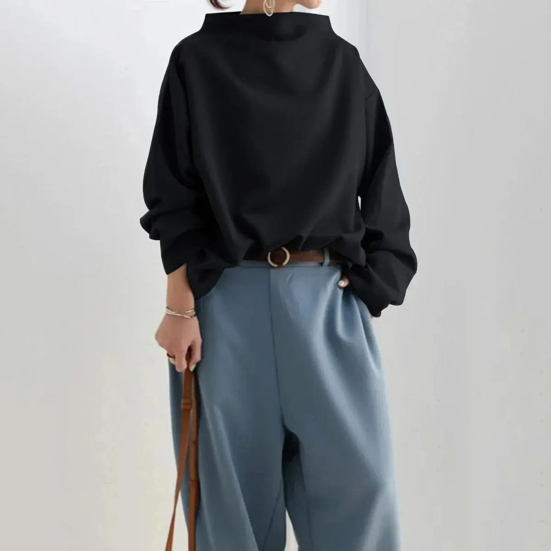 Noir Elegance Draped Top Jasmine's Boutique Australia