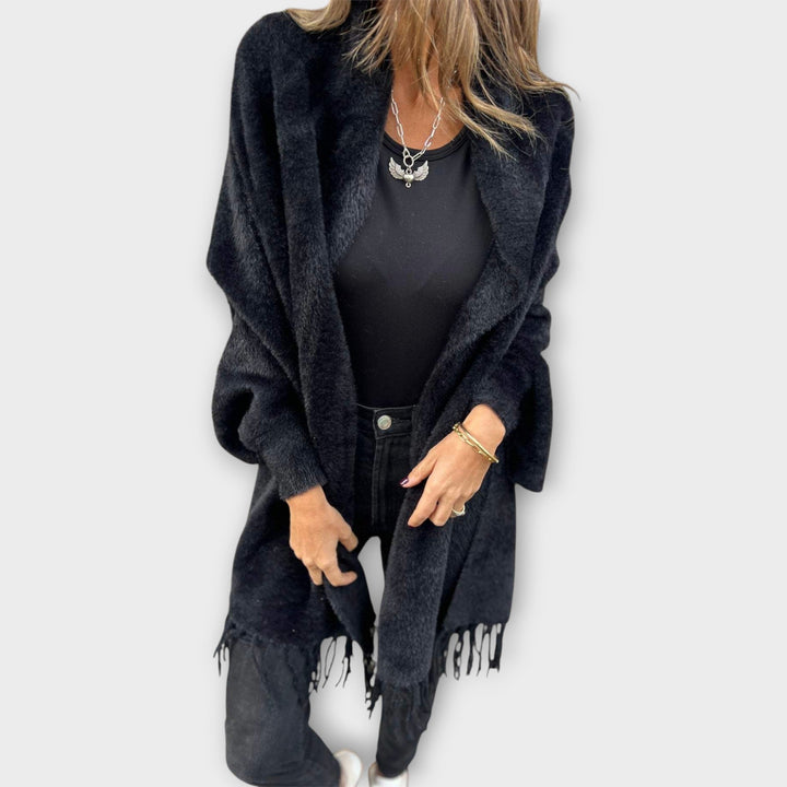 Knit Wrap with Fringes Liora Lane Boutique