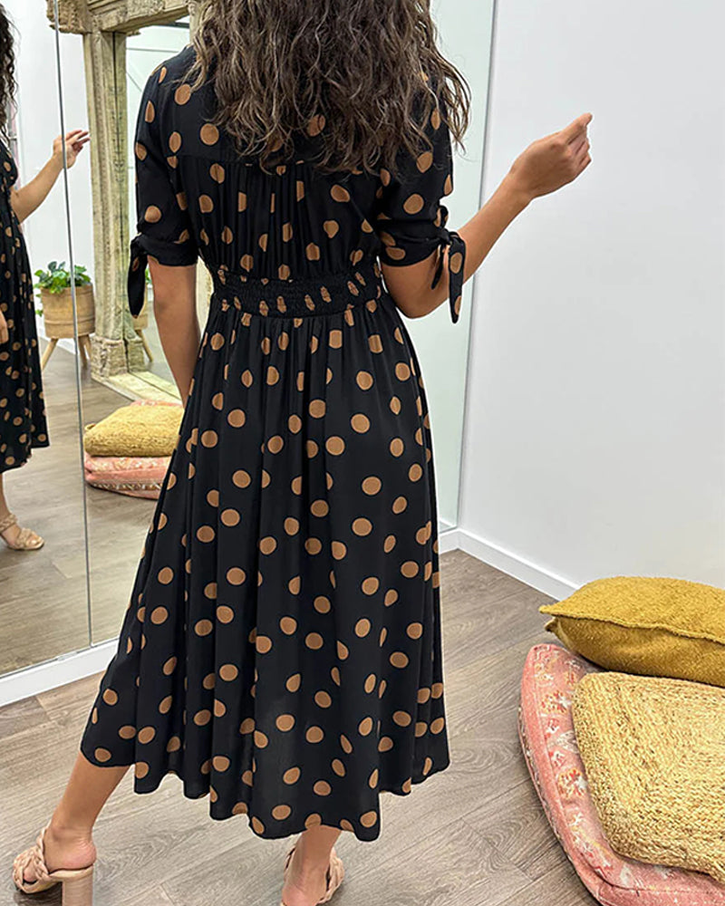 Monique™ | Elegant Polka Dot Dress Jasmine's Boutique Australia