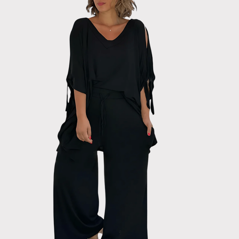 Cecilia | Two-Piece Set with Off-Shoulder Detail Liora Lane Boutique