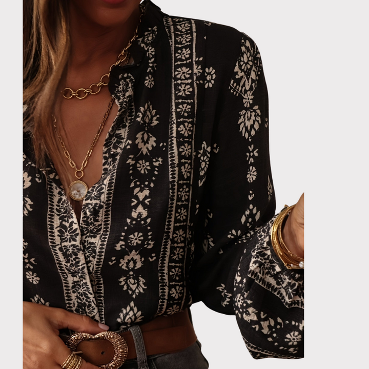 Chic Lantern Sleeve Blouse Top Liora Lane Boutique