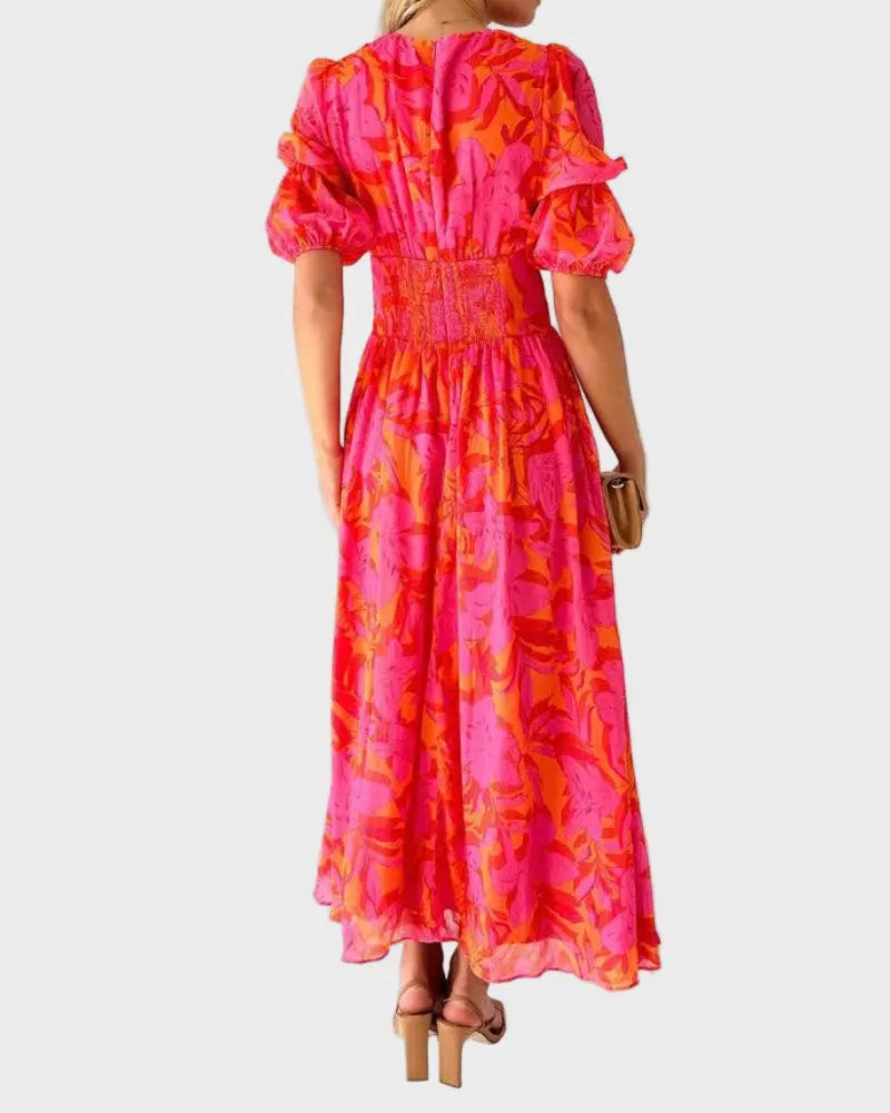 Vibrant Pink & Orange Floral Maxi Dress Jasmine's Boutique Australia