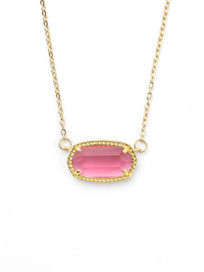 Oval Birthstone Pendant Necklace Jasmine's Boutique Australia