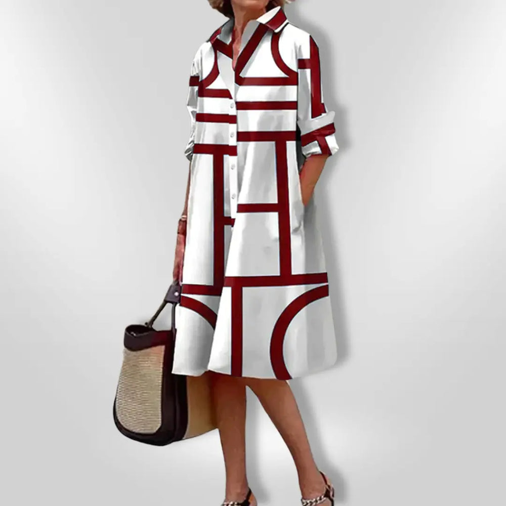 Midi Dress with Geometric Pattern Jasmine's Boutique Australia