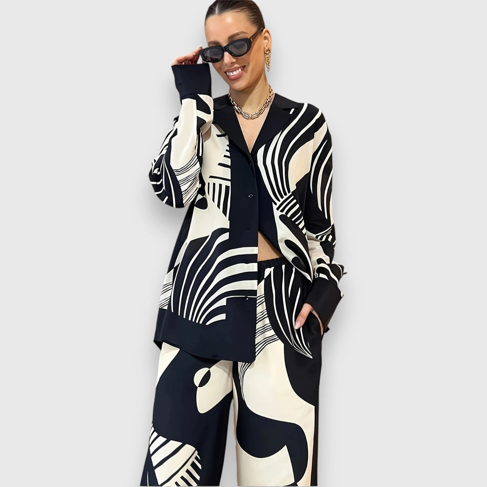 Two-Piece Set with Elegant Geometric Design Jasmine's Boutique Australia