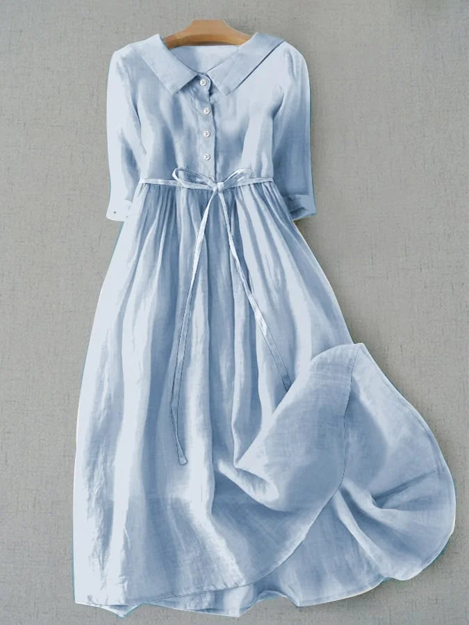 Doro - Elegant Short Sleeve Dress with Waist Ties Jasmine's Boutique Australia