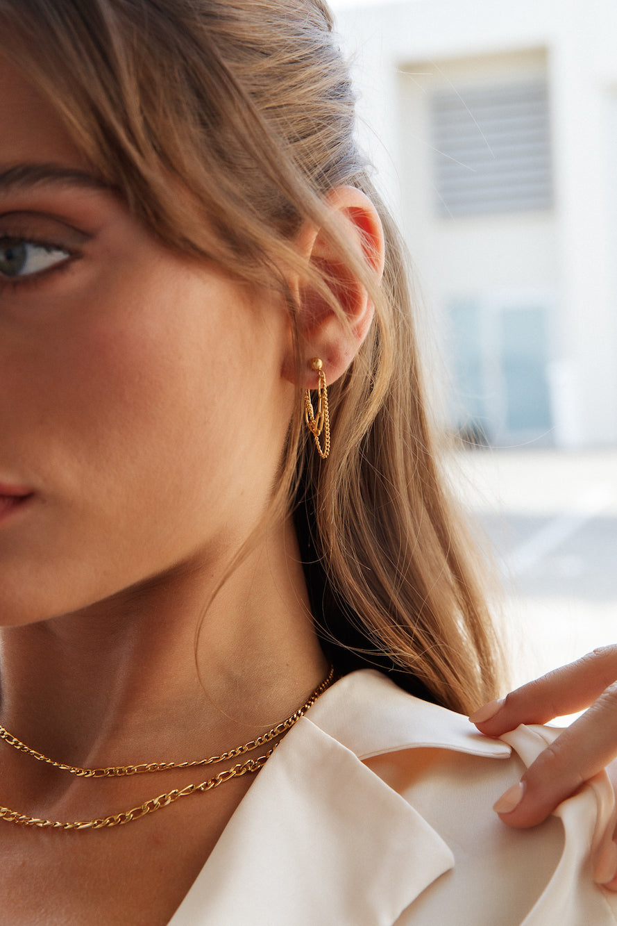 18 Karat Gold Plated Tiffany's Secrets Earrings Jasmine's Boutique Australia