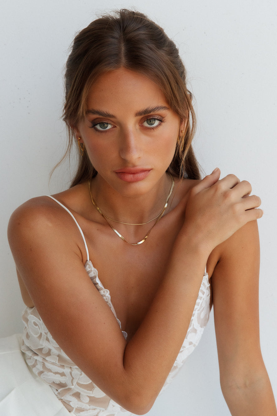 18K Gold Necklace Effortlessly Jasmine's Boutique Australia