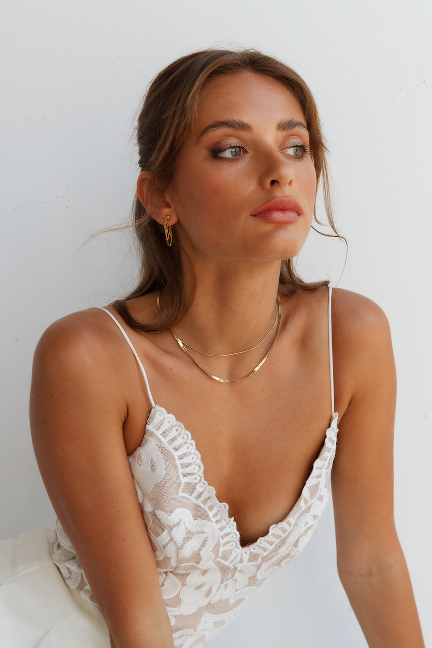 18K Gold Necklace Effortlessly Jasmine's Boutique Australia