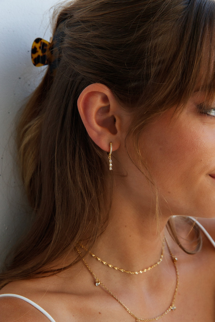 Gold-Plated Earrings Fall Into Me 18 Carats Jasmine's Boutique Australia