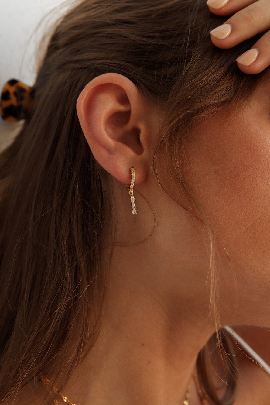 Gold-Plated Earrings Fall Into Me 18 Carats Jasmine's Boutique Australia