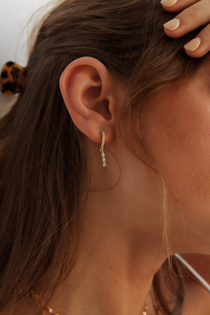 Gold-Plated Earrings Fall Into Me 18 Carats Jasmine's Boutique Australia
