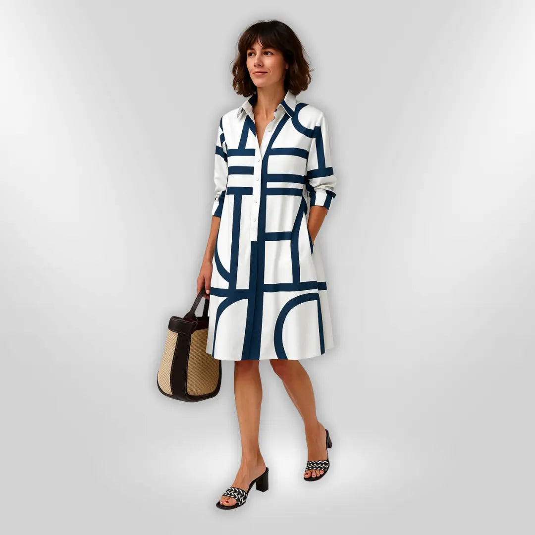 Midi Dress with Geometric Pattern Jasmine's Boutique Australia