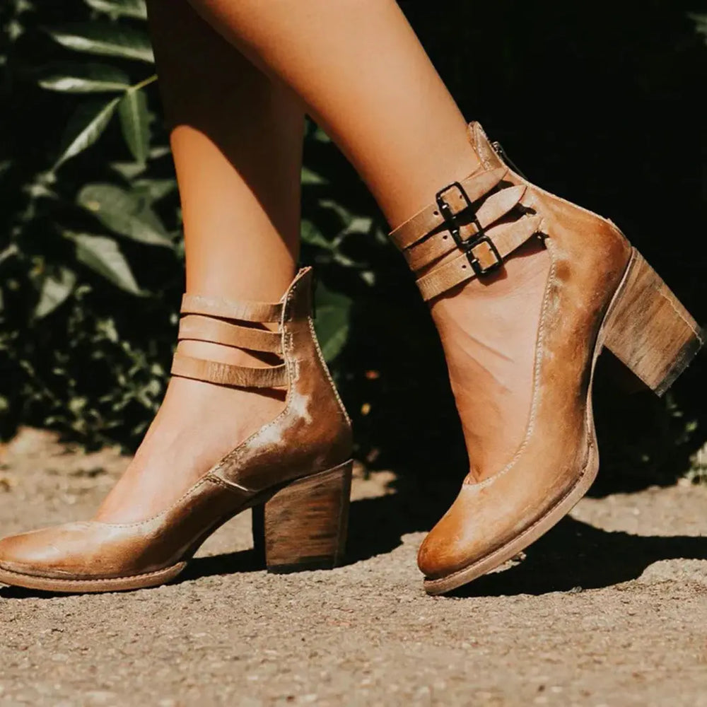 Verona Vintage Double-Strap Heels Jasmine's Boutique Australia