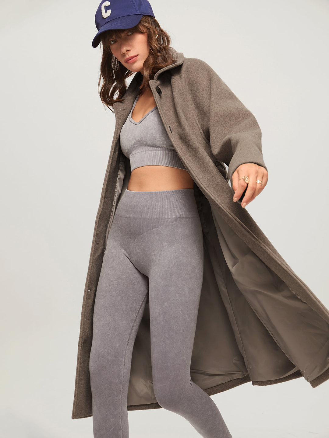 Oversized Brushed Belted Long Overcoat  Liora Lane Boutique Wool Coats