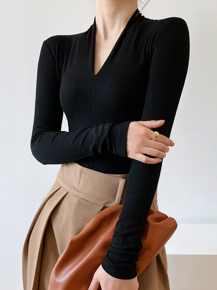 Solid Long Sleeve Knit Top  Liora Lane Boutique Knit Tops